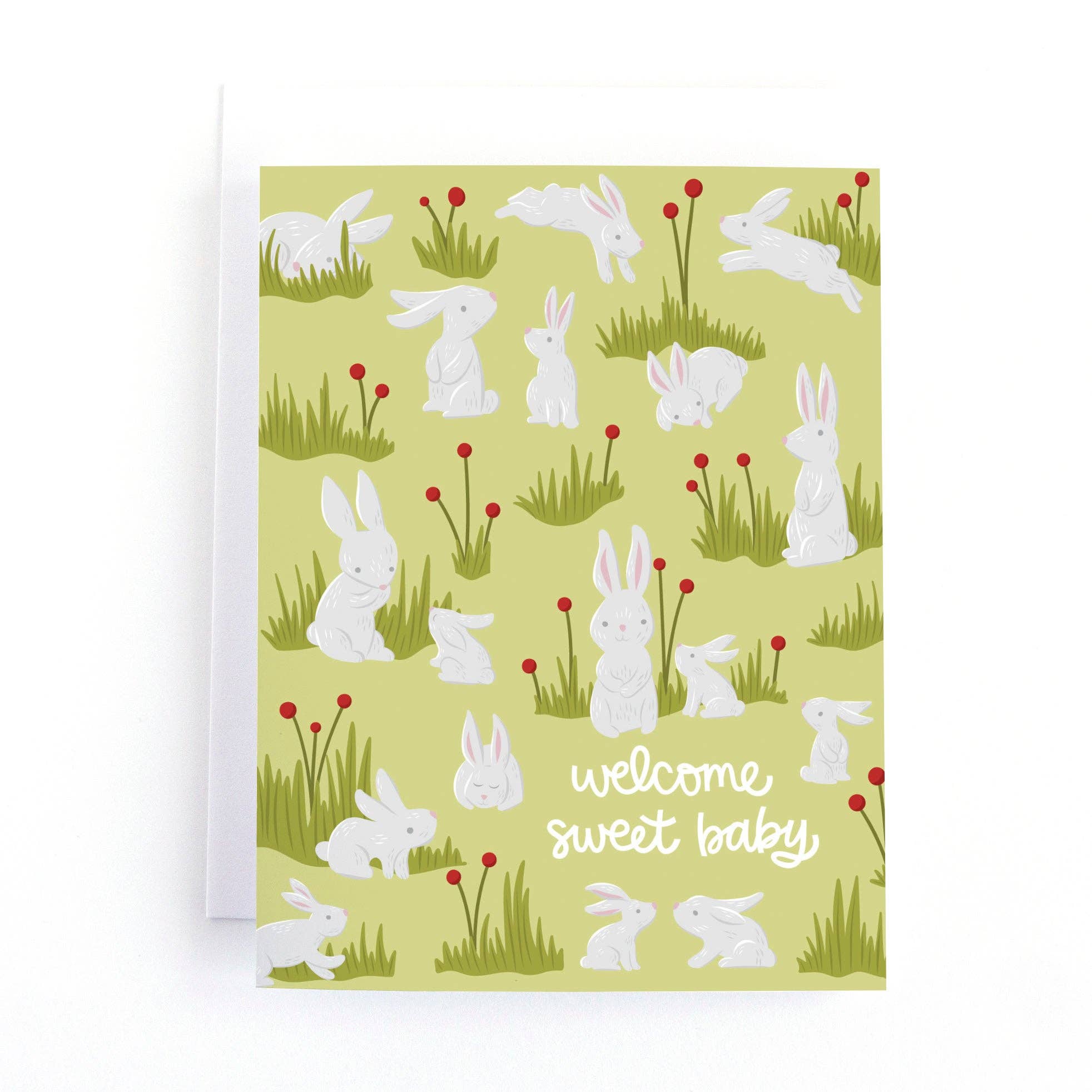 Bunny Rabbit New Baby Card | Caribou Gifts Inc.