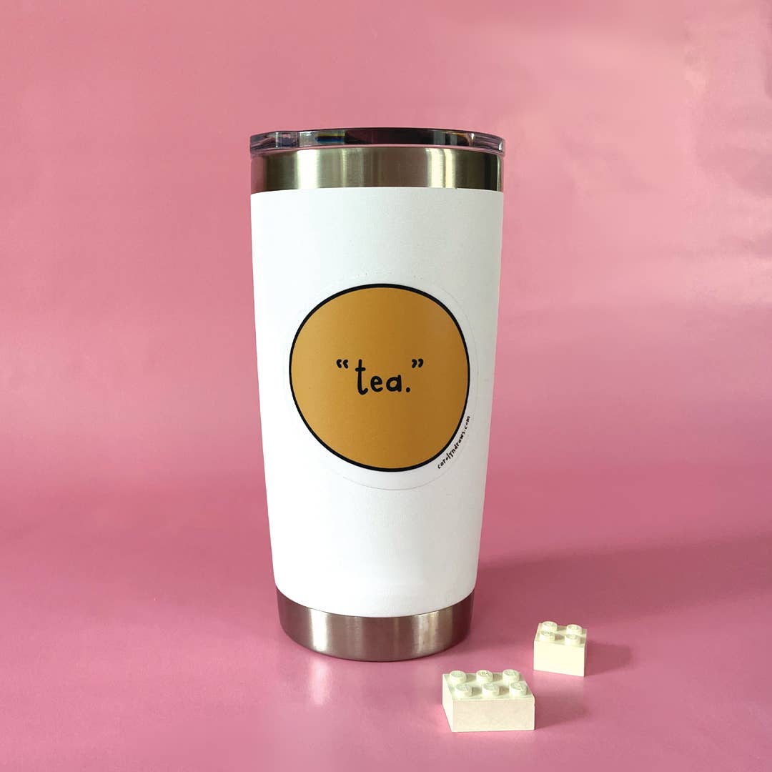 "Tea." Vinyl Sticker