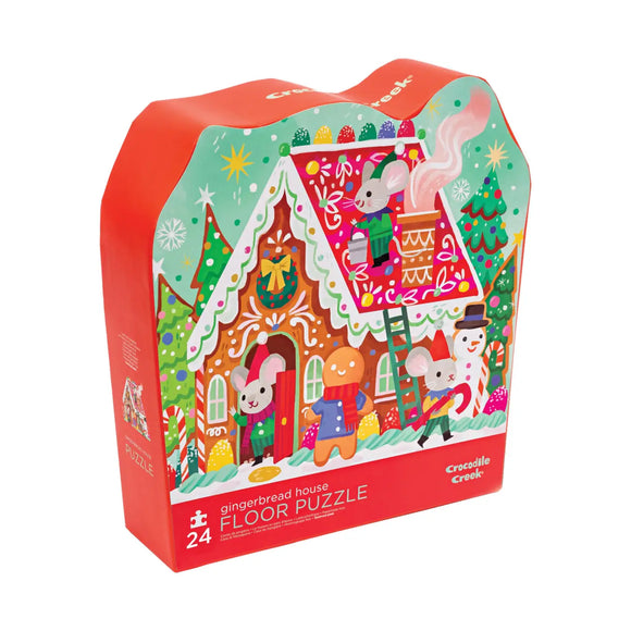 24 PC Shaped Box Puzzle - Gingerbread House
