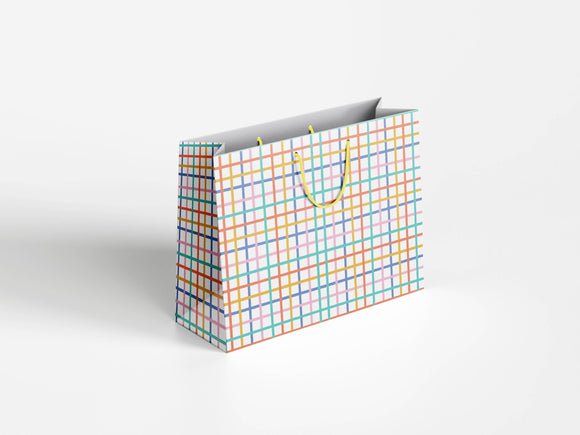 Prismatic Striped Pattern Gift Bag