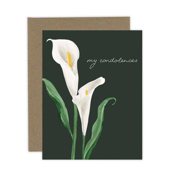Cala Lily Condolence Card | Sympathy
