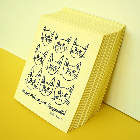 Not Mad "Snitty Kitty" Sponge Cloth / Swedish Dishcloth