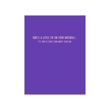 A Little Tip Birthday Card