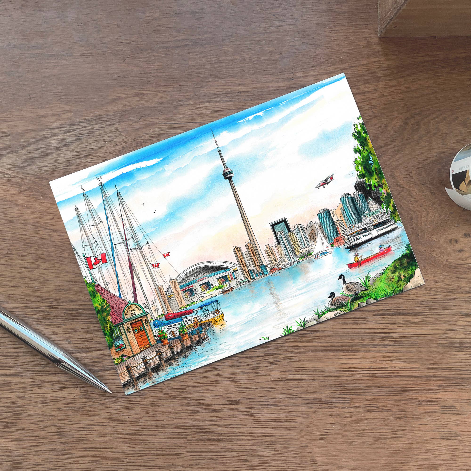 Island Skyline Toronto Postcard