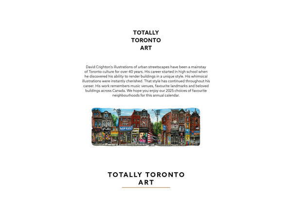 2025 Toronto Neighbourhood Calendar