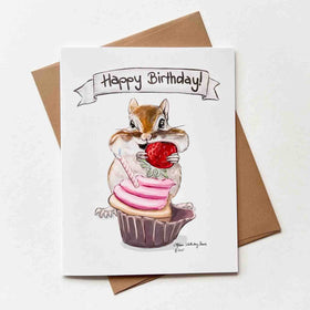 Chipmunk Birthday Card
