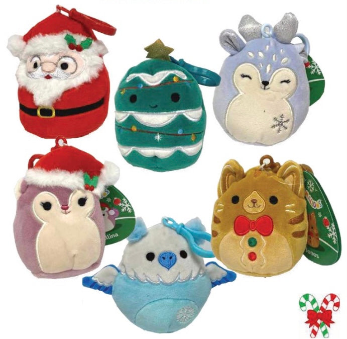 3.5" Original Squishmallows Clip-On - Christmas