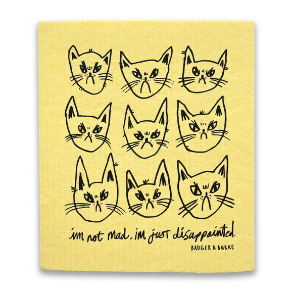 Not Mad "Snitty Kitty" Sponge Cloth / Swedish Dishcloth