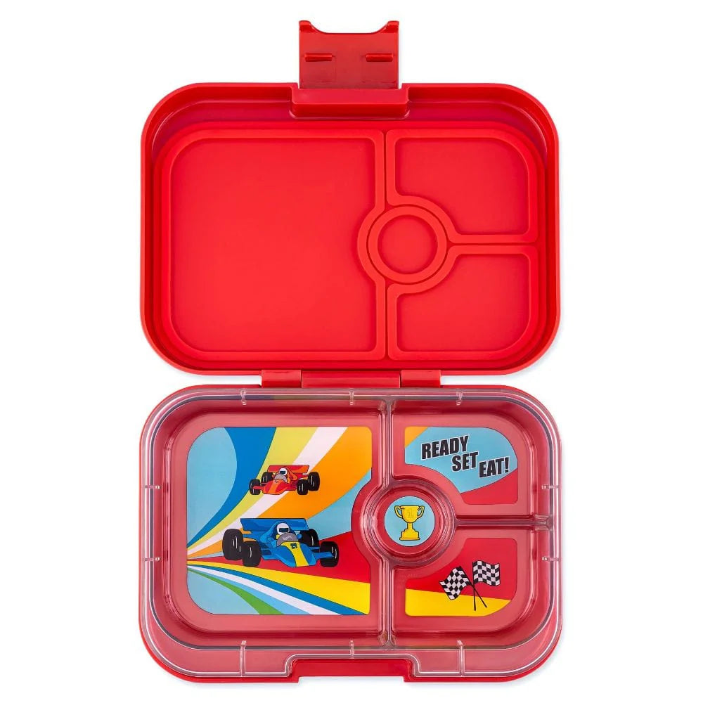 Yumbox Panino - Roar Red with Race Cars Tray