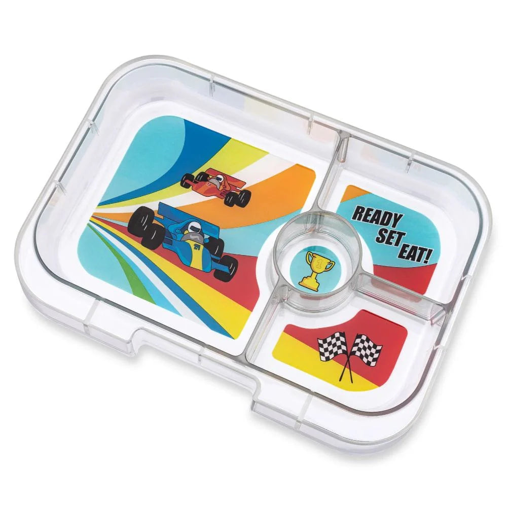 Yumbox Panino - Roar Red with Race Cars Tray