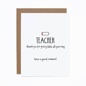 Teacher Battery Card