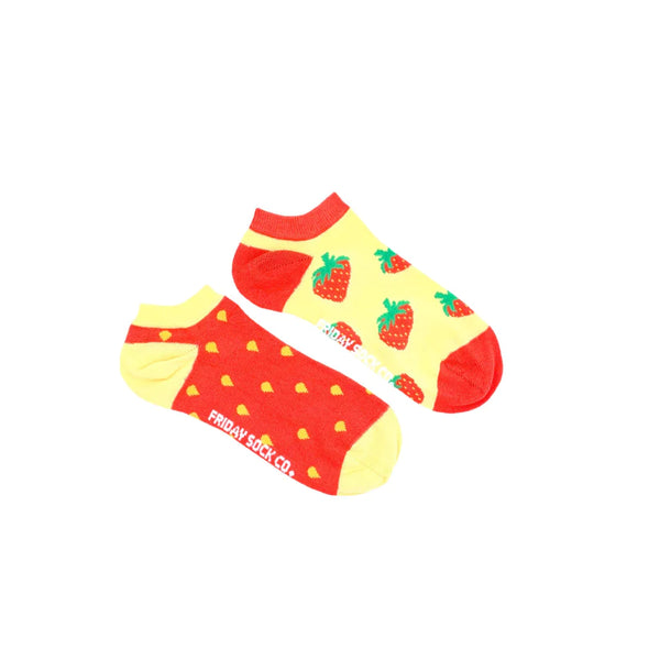Women's Inside Out Strawberry Ankle Socks