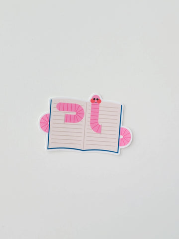 Bookworm Sticker