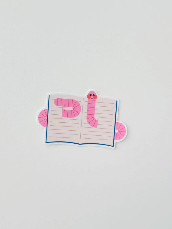 Bookworm Sticker