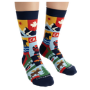 Men's Canada Colorful Outdoor Lifestyle Graphic Crew Socks-3