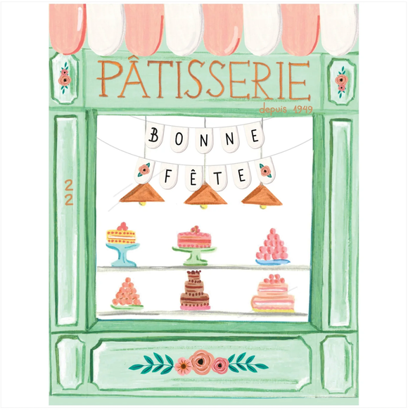 Bonne Fete Bakery Card