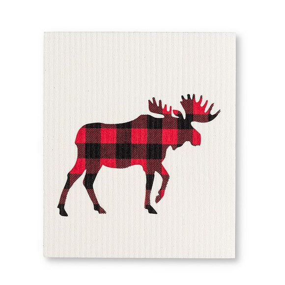 Buffalo Check Moose Dishcloths - Set of 2