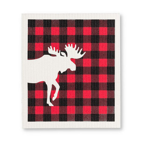 Buffalo Check Moose Dishcloths - Set of 2