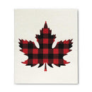 Buffalo Check Maple Leaf Dishcloths. Set of 2-2