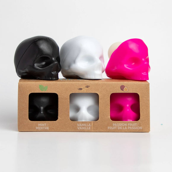 3 Pack Skull Lip Balm 100% Natural