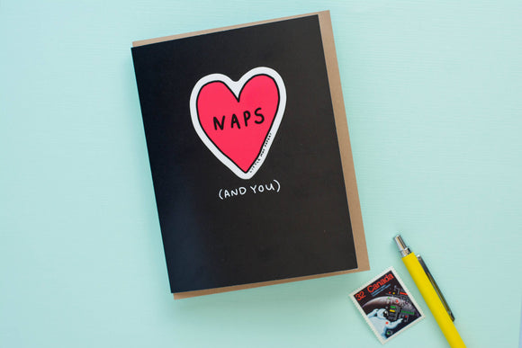 LOVE NAPS (and you) Vinyl Sticker Greeting Card