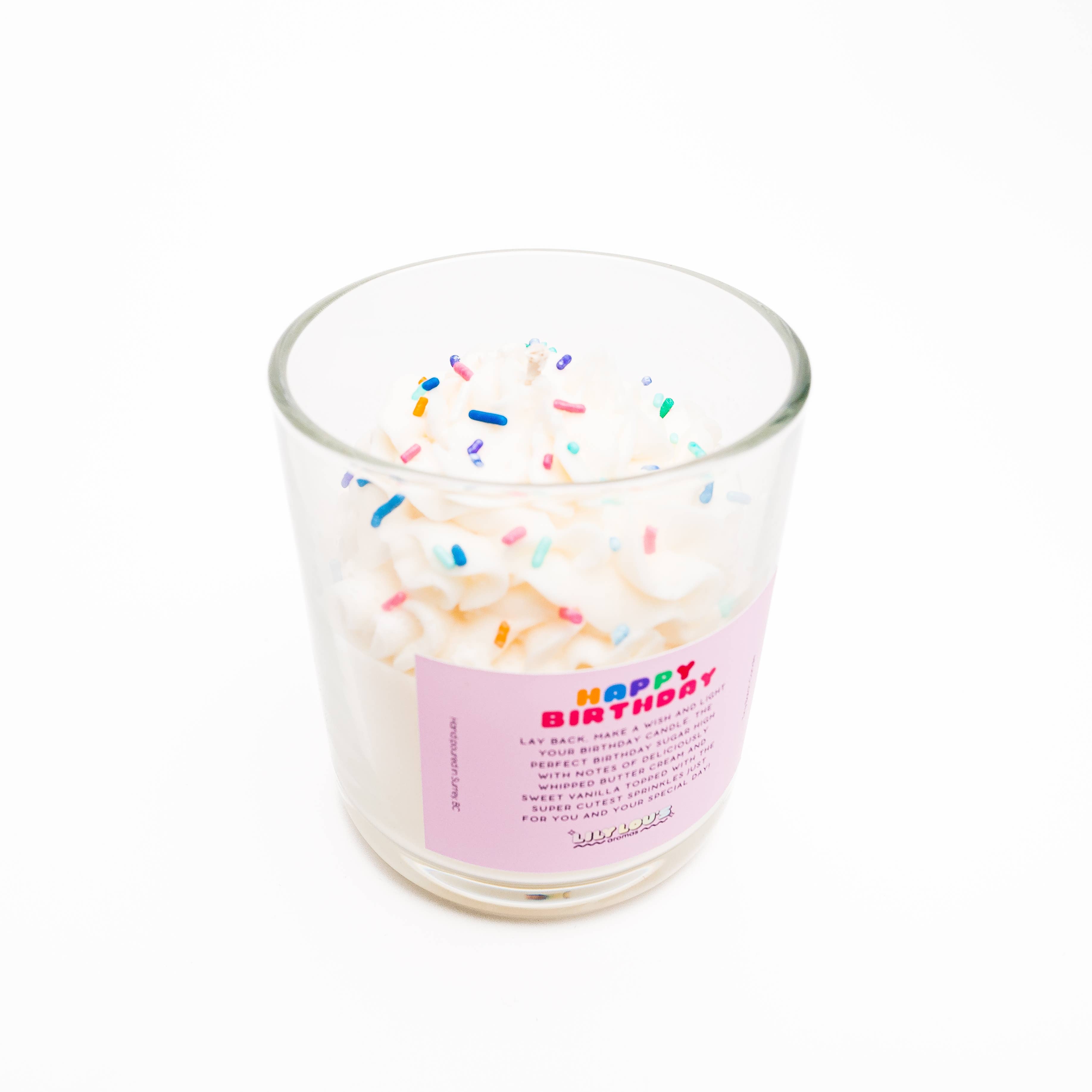 Lily Lou's Aromas - Happy Birthday Whipped Candle | Vanilla