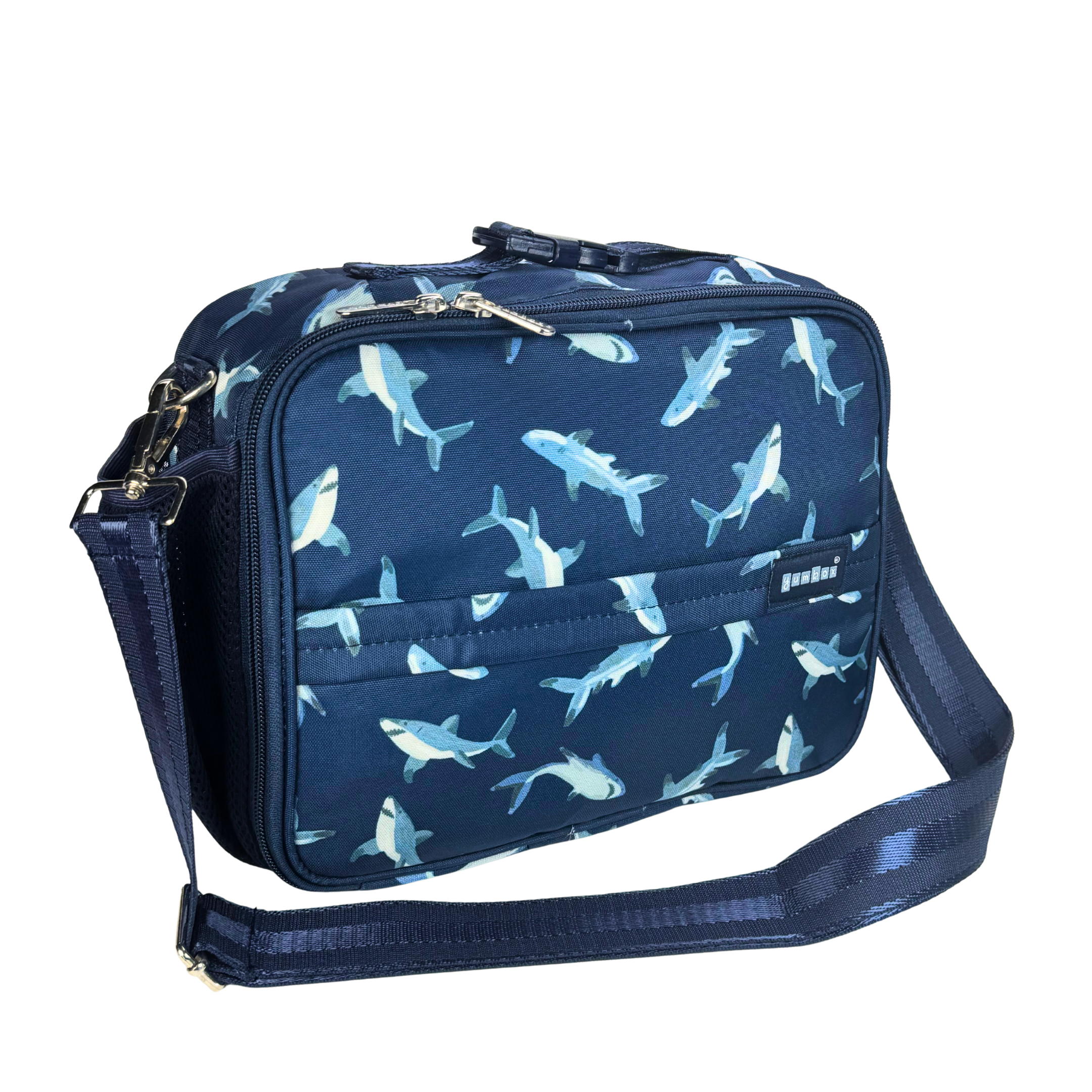 Yumbox Kids Lunch Bag – Shark Print, Insulated, 3-Way Carry