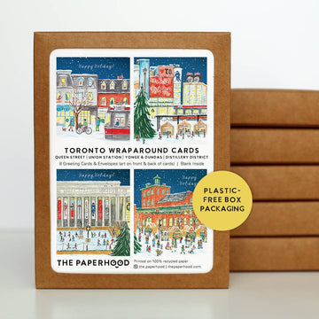 Assorted Box Of 8 'Toronto Wraparound Holiday' Cards