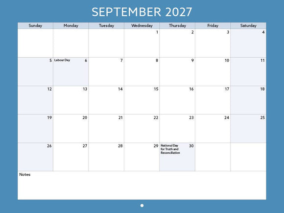 2027 Toronto Neighbourhood Calendar - 12" X 9"