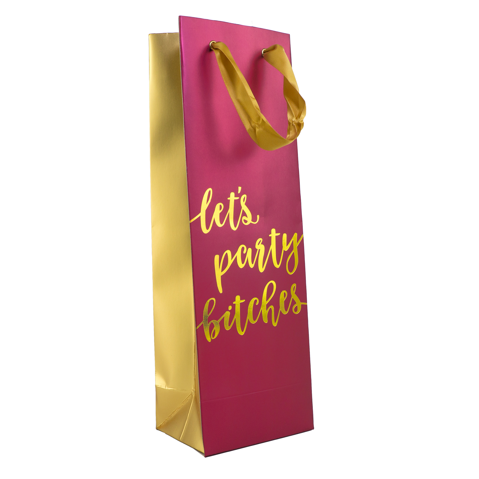 Funny "Let's Party" Wine Bag
