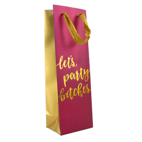 Funny "Let's Party" Wine Bag