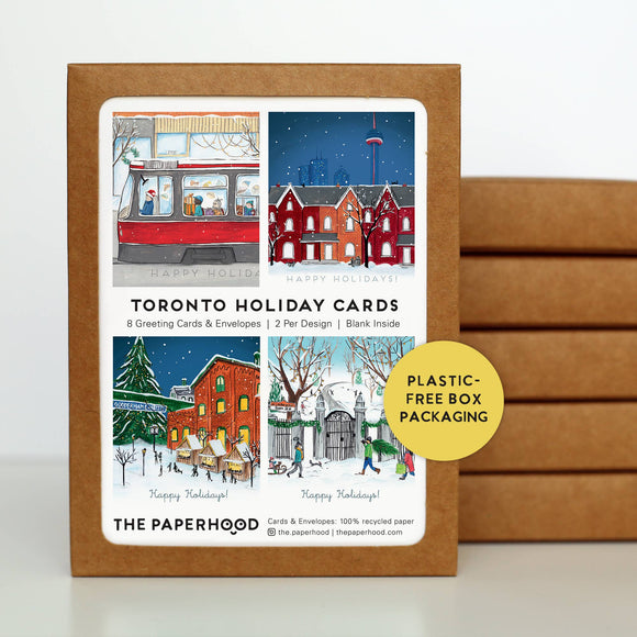 Assorted Box Of 8 'Toronto Classic Holiday' Greeting Cards