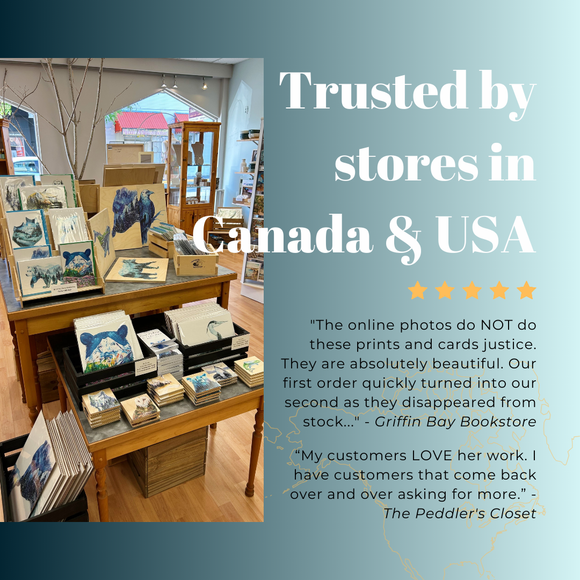 "Soulmates" Wolf Couple Watercolor Art Card