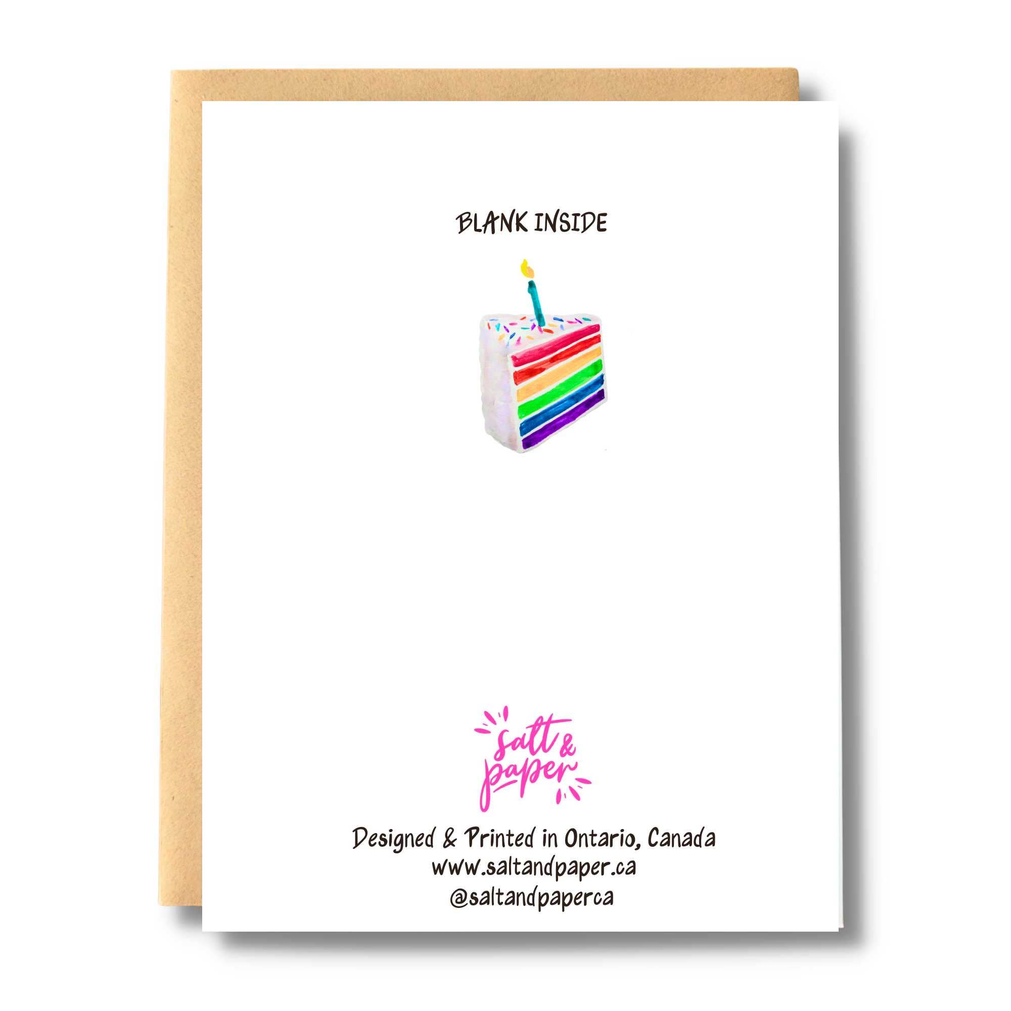 Rainbow Cake Slice Card - 0