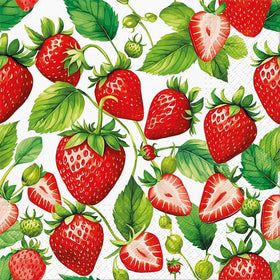 Luncheon Strawberry Kiss Napkins- Pack of 20