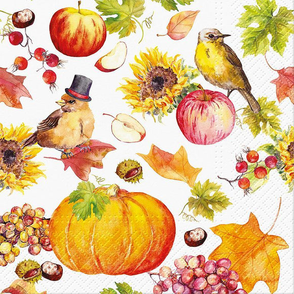 Luncheon Pumpkin Land Napkins. Pack of 20