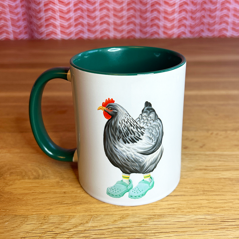 Hen Wearing Crocs Mug