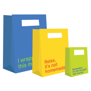 3pk Gift Bag: Thought Counts/Not Homemade/Wrapped Myself