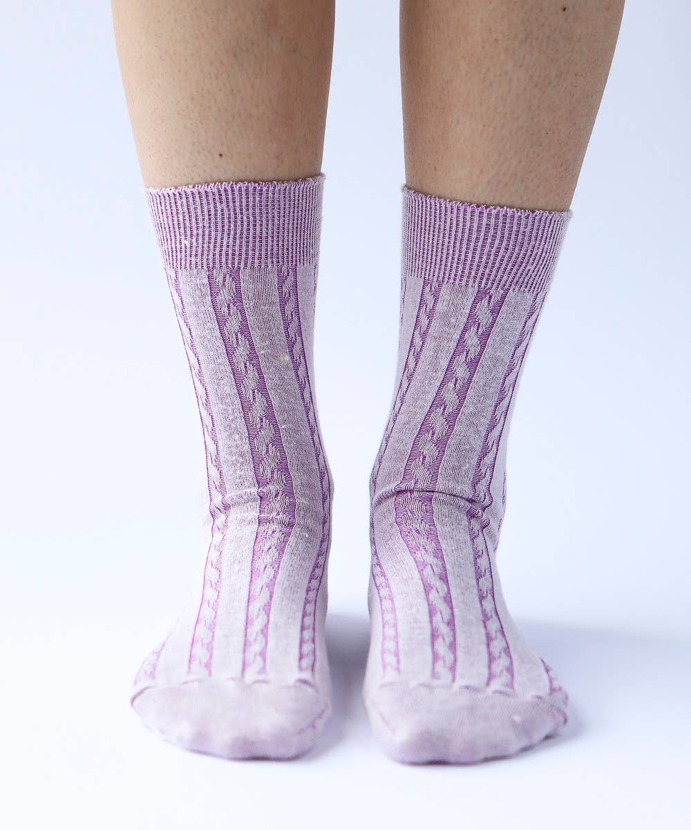 Cable Knit Dress Socks | Made in Canada | Various Colours
