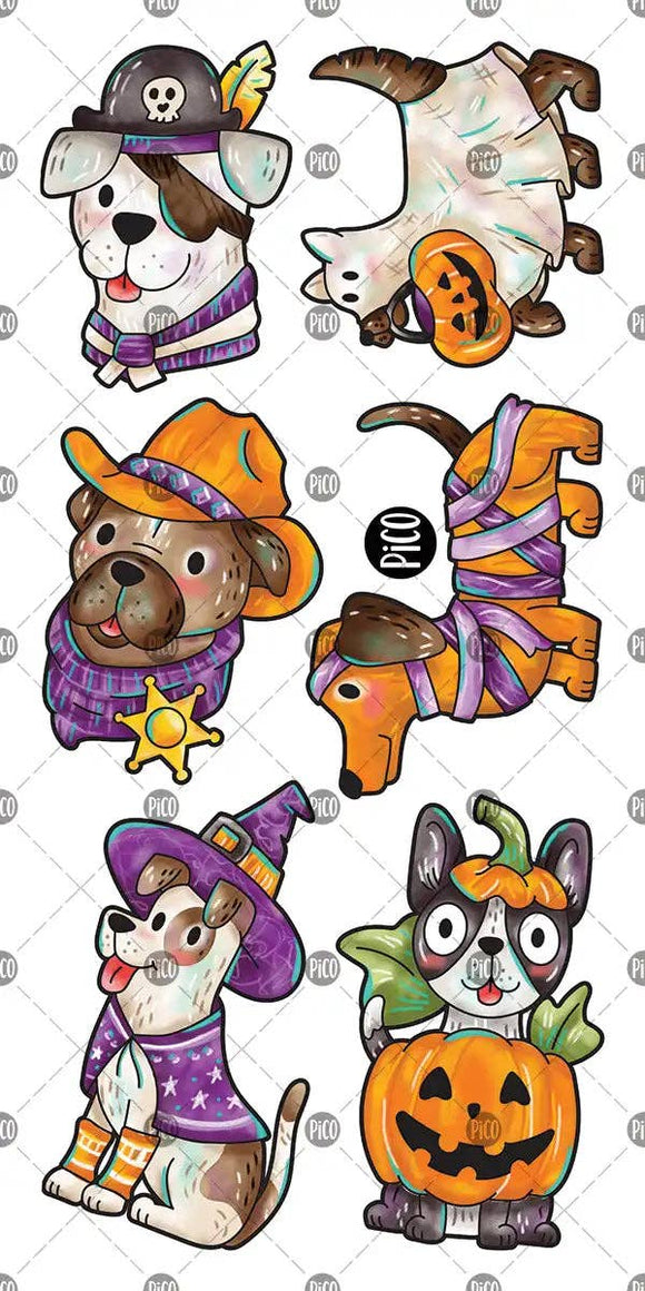 Dogs in Costume - Temporary Tattoos