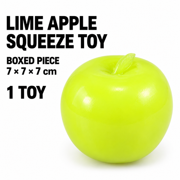 Green Apple Squishy Toy – Crunchy Block Texture