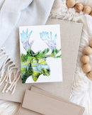 Mighty Moose Summer Watercolor Art Card-2