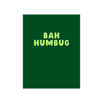 Bah Humbug Christmas Greeting Card