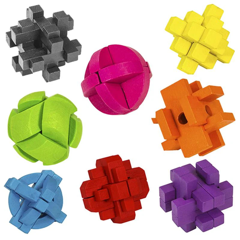 Wooden Colour Block Puzzles