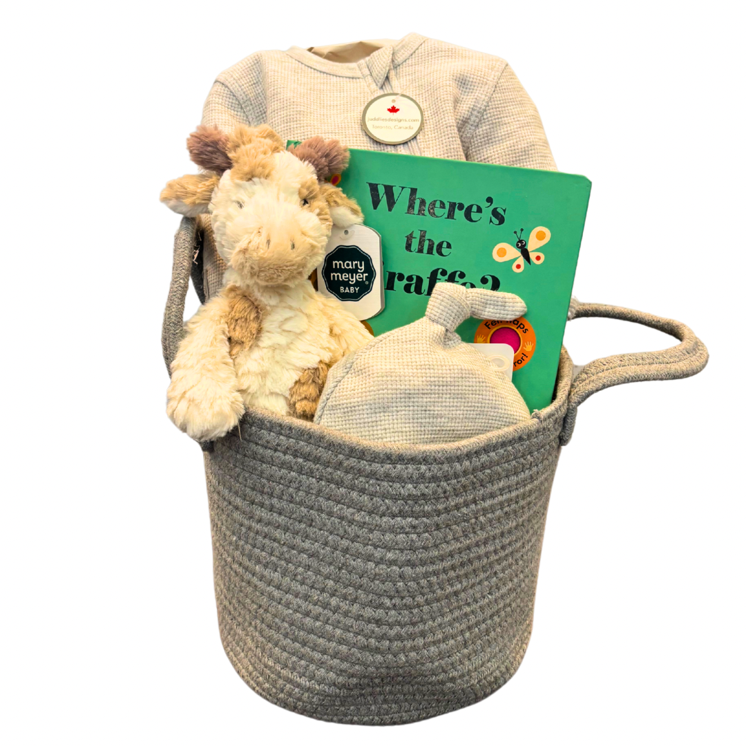 New Baby Gift Basket - neutral - 0