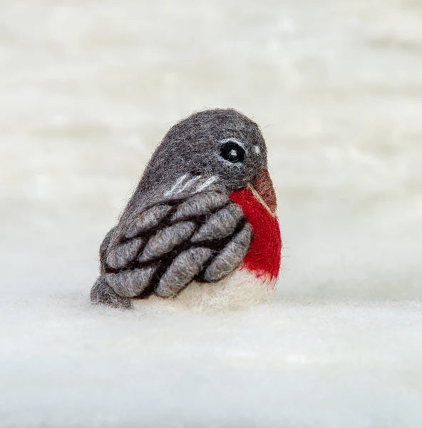 Needle Felted Robin Bird Ornament