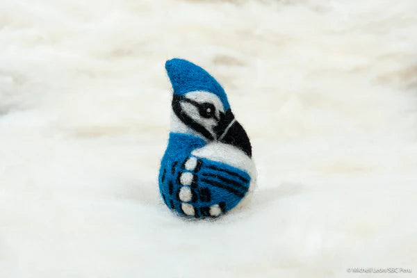 Needle Felted Blue Jay - 0