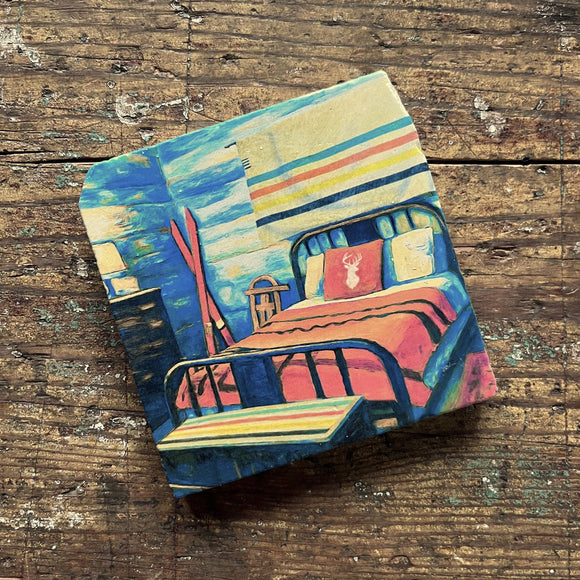 Ski Room Marble Coaster