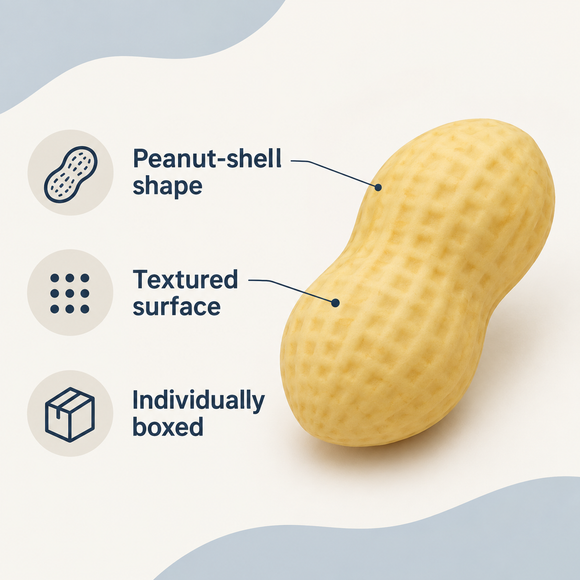 Peanut Squishy Toy – Crunchy Block Texture