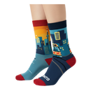 Mismatched CN Tower & Streetcar Crew Socks-3